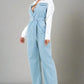 BY CLAUDE Light Blue Denim Jumpsuit with White Shirt Collar