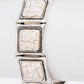 LA JEWELRY Stretch Square Stone Bracelet