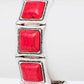 LA JEWELRY Stretch Square Stone Bracelet