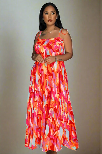BY CLAUDE Tank Printed Wide-leg Summer Jumpsuit