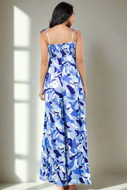 BY CLAUDE Tank Printed Wide-leg Summer Jumpsuit