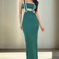 BY CLAUDE 2 Piece Maxi Dress with Bralette Top Set