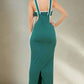BY CLAUDE 2 Piece Maxi Dress with Bralette Top Set