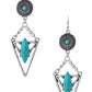 LA JEWELRY Turquoise Stone Drop Earrings