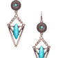 LA JEWELRY Turquoise Stone Drop Earrings