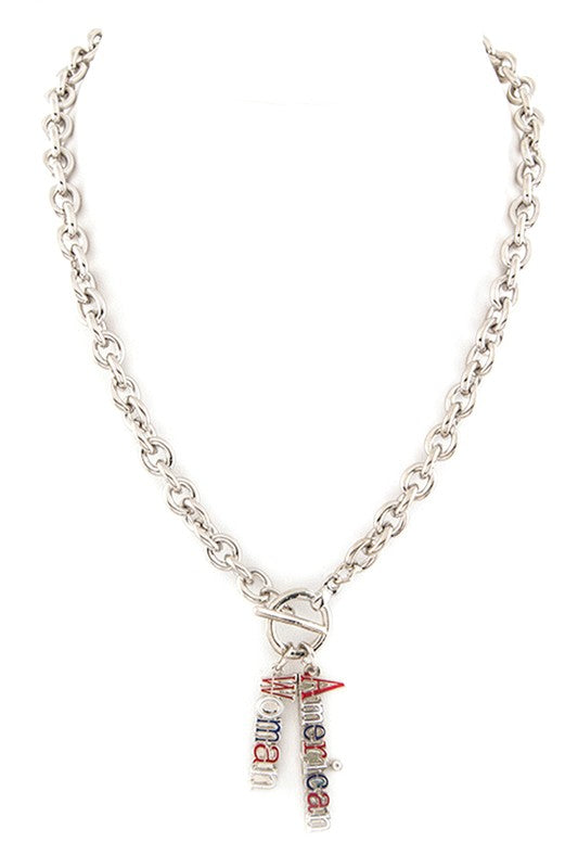 American Woman Double Pendant Necklace