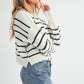 AEMI & Co. Striped Knit Marcella Sweater with Dropped Shoulders