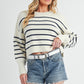 AEMI & Co. Striped Knit Marcella Sweater with Dropped Shoulders