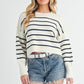 AEMI & Co. Striped Knit Marcella Sweater with Dropped Shoulders