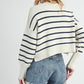 AEMI & Co. Striped Knit Marcella Sweater with Dropped Shoulders
