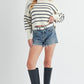 AEMI & Co. Striped Knit Marcella Sweater with Dropped Shoulders