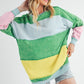Rugby Color Block Stripe Sweatershirt