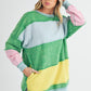 Rugby Color Block Stripe Sweatershirt
