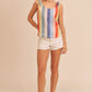 AEMI & Co. Colorful Striped Gracie Tank with Tie Straps