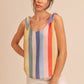 AEMI & Co. Colorful Striped Gracie Tank with Tie Straps