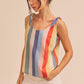 AEMI & Co. Colorful Striped Gracie Tank with Tie Straps