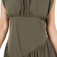 BY CLAUDE Olive Boat Collard Maxi Dress