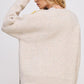 JADE by JANE Women's Oversized Knit with Flower Drawn