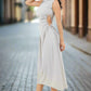 BY CLAUDE Heather Grey Sleeveless Side Cutout Maxi Dress