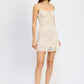 EMORY PARK Junior Sexy Spaghetti Strap Mini Laced Dress