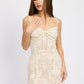 EMORY PARK Junior Sexy Spaghetti Strap Mini Laced Dress