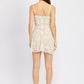 EMORY PARK Junior Sexy Spaghetti Strap Mini Laced Dress