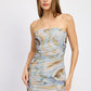 EMORY PARK Mini Ruched Tube Party Dress