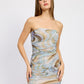EMORY PARK Mini Ruched Tube Party Dress