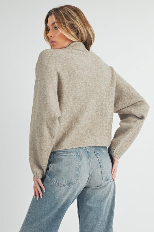 AEMI & Co. Easy Fit Mock Neckline Sweater- Addison Sweater