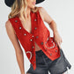 AEMI & Co. Western Love Buttoned Down Vest
