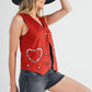 AEMI & Co. Western Love Buttoned Down Vest