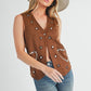 AEMI & Co. Western Love Buttoned Down Vest
