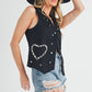 AEMI & Co. Western Love Buttoned Down Vest