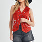 AEMI & Co. Western Love Buttoned Down Vest
