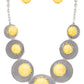 LA JEWELRY Round Stone Western Inspired Bib Necklace Set