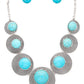 LA JEWELRY Round Stone Western Inspired Bib Necklace Set