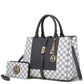 MFK COLLECTION Yuliana Circular Print Satchel Bag with Wallet