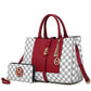 MFK COLLECTION Yuliana Circular Print Satchel Bag with Wallet