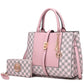 MFK COLLECTION Yuliana Circular Print Satchel Bag with Wallet