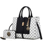MFK COLLECTION Yuliana Circular Print Satchel Bag with Wallet