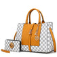 MFK COLLECTION Yuliana Circular Print Satchel Bag with Wallet