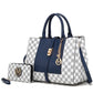 MFK COLLECTION Yuliana Circular Print Satchel Bag with Wallet