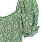 LILOU Green Floral Smocked Summer Dress