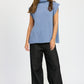 EMORY PARK Split Back Turtleneck Sleeveless Sweater Top