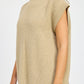EMORY PARK Split Back Turtleneck Sleeveless Sweater Top