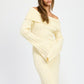 OFF SHOULDER MAXI CABLE DRESS