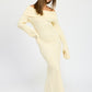 OFF SHOULDER MAXI CABLE DRESS