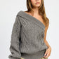 EMORY PARK Oversized One Shoulder Knit Sweater