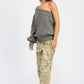 EMORY PARK Oversized One Shoulder Knit Sweater