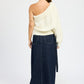 EMORY PARK Oversized One Shoulder Knit Sweater